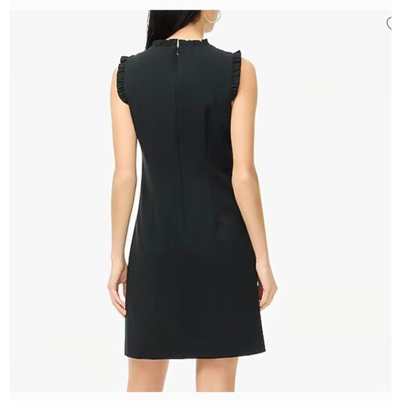 J.Crew Black Ruffle Neck Suiting Dress Size: 0 NEW - Picture 10 of 10